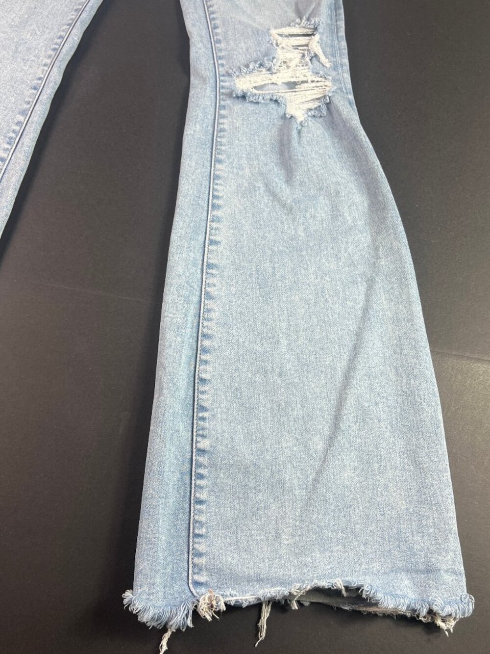 American Eagle Jeans Women 28x34* Super High Rise Flare Light Blue Denim Tag 8XL - Picture 5 of 16